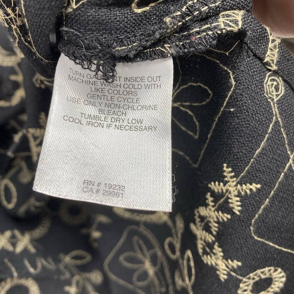 Alfred Dunner Womens Cardigan Jacket 12 Petite Black Embroidered Button Up - Picture 9 of 12